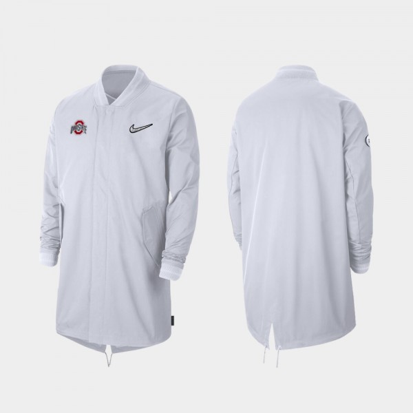 Ohio State Buckeyes Men's Full-Zip Sideline Playoff Bound 2019 White College Football Jacket 2404PKFC3